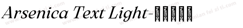Arsenica Text Light字体转换